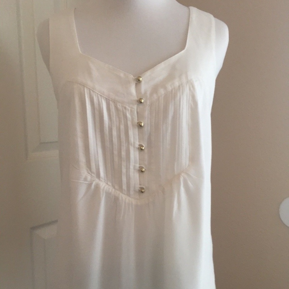 Banana Republic Top White Button Bib Size 2